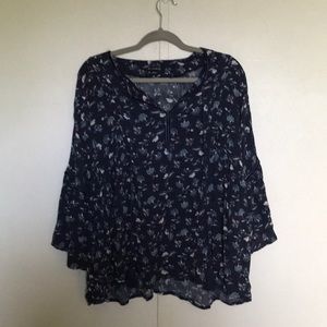 New direction flower balloon sleeve blouse